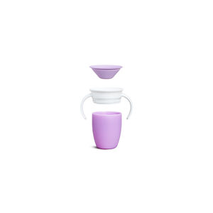 Munchkin Miracle 360° Trainer Cup Purple Ποτήρι Εκπαιδευτικό, 207ml 