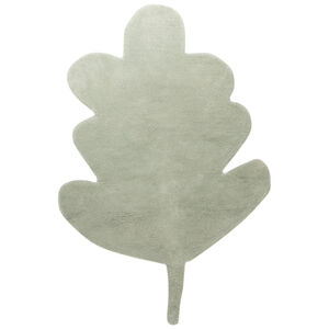 Χειροποίητο χαλί βαμβακερά σε σχήμα φύλλο 75x120εκ 