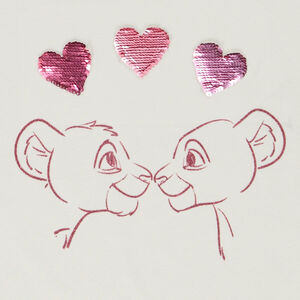 "Κοντομάνικο T-shirt Le Roi Lion Disney με μαγικά στρας για κορίτσι" 