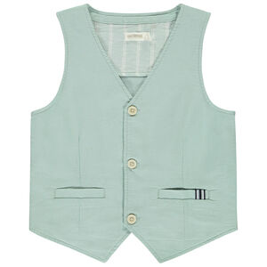 Ζακέτα χωρίς μανίκια σε μονόχρωμο σχέδιο για αγόρι 