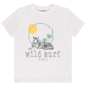 Κοντομάνικο μπλουζάκι από jersey με φαντεζί σχέδιο για αγόρι 