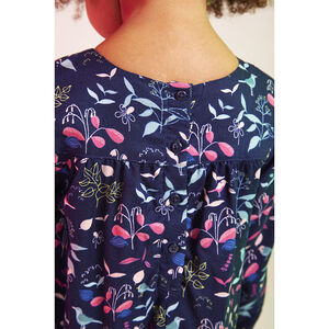 Φόρεμα μακρυμάνικο από βισκόζη με λουλουδάτο σχέδιο για μωρό κορίτσι 