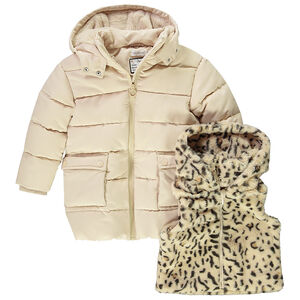 Doudoune longue 2 en 1 imperméable doublée en sherpa Main Doudoune longue 2 en 1 imperméable doublée en sherpa