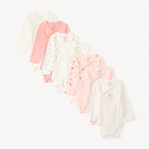 Σετ από 7 bodies μακρυμάνικα forêt για bebe κορίτσι με διαφορετικά ανοίγματα ανάλογα με την ηλικία 