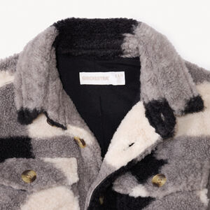 Καρό πουκάμισο sherpa με εφέ moutonné για αγόρι 