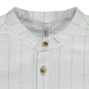 Πουκάμισο κοντομάνικο ριγέ με γιακά mao για bebe αγόρι 