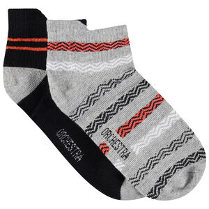 Σετ 2 ζευγάρια ασορτί κάλτσες με ρίγες 