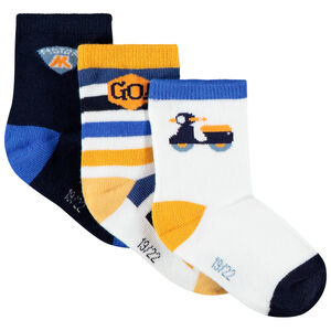 Σετ από 3 ζευγάρια κάλτσες ασορτί με σχέδια jacquard 