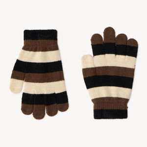 Gants garçon en tricot rayés 