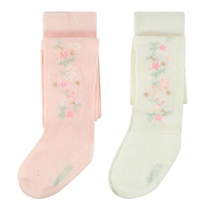 Lot de 2 paires de collants épais fantaisie  