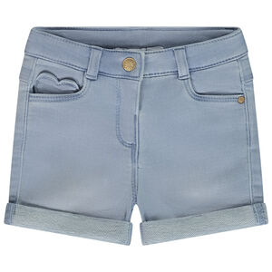 Σορτς effet jean με τσέπη καρδιά για bebe κορίτσι  Main Σορτς effet jean με τσέπη καρδιά για bebe κορίτσι