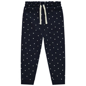 Jogging en jersey slub imprimé fleurs pour bébé fille 