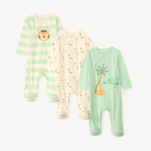 Σετ με 3 υπνόσακους σε σχέδιο σαβάνας για αγόρια μωρά, με διαφορετικές ανοίγματα ανάλογα με την ηλικία. 