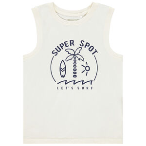 Αμάνικο μπλουζάκι από jersey με φαντεζί σχέδιο για αγόρι 