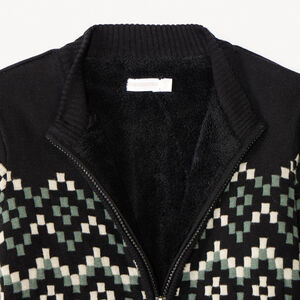 Ζακέτα πλεκτή με επένδυση και σχέδια jacquard Aztèque για αγόρι 