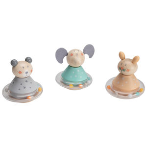 Κουδουνίστρα culbuto με μπίλιες - Γκρι αρκούδος 