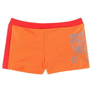 Μονοχρωμος μαγιό boxer με σχέδιο λεοπάρ. 