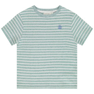 Κοντομάνικο μπλουζάκι ριγέ print palmiers για αγόρι 