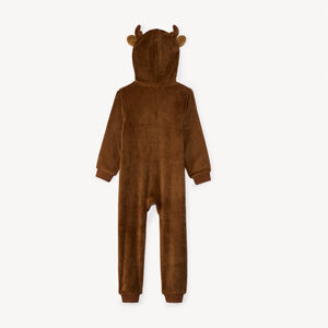 Πιτζάμα sherpa με παιχνιδιάρικο ταράνδο Χριστουγέννων για αγόρι 