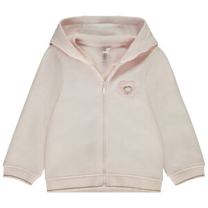 Ζακέτα molleton με patch bouclettes για bebe κορίτσι 