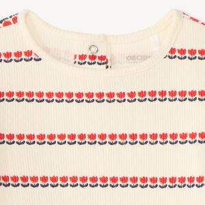 T-shirt bébé fille manches longues motif tulipes 
