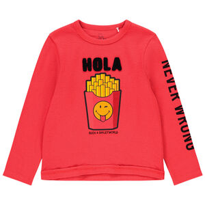 T-shirt μακρυμάνικο κόκκινο σχέδιο SmileyWorld για αγόρι Main T-shirt μακρυμάνικο κόκκινο σχέδιο SmileyWorld για αγόρι