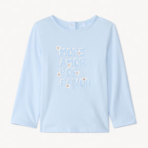 Μπλούζα μακρυμάνικη jersey με φαντεζί σχέδιο για bebe κορίτσι 