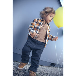Jean στυλ ξεβαμμένο με επένδυση micropolaire για bebe αγόρι Main Jean στυλ ξεβαμμένο με επένδυση micropolaire για bebe αγόρι