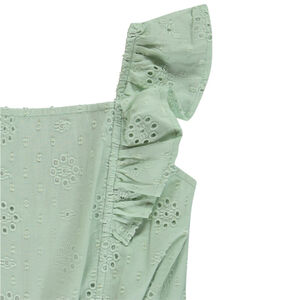 Combinaison longue en broderie anglaise pour fille 