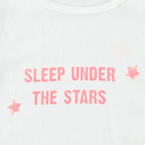 Βελουτέ πιτζάμα με τυπωμένο μήνυμα στην μπλούζα και ροζ παντελόνι 