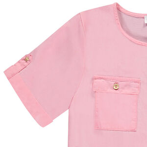 Σορτσάκι από υφασμάτινο σε μονόχρωμο για κορίτσι 