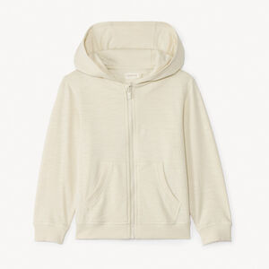 Γιλέκο μονόχρωμο με κουκούλα για αγόρι 