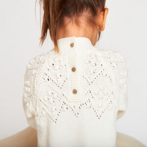 Φόρεμα μακρυμάνικο από πλεκτό μονόχρωμο για bebe κορίτσι 