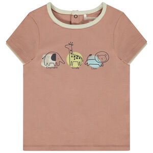 Κοντομάνικο μπλουζάκι από jersey με σχέδιο ζώα για μωρό αγόρι 