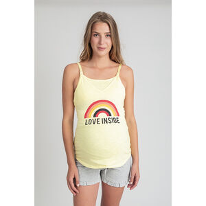 Μπλούζα κίτρινη τιραντάκι με τύπωμα 