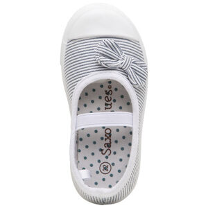 Αθλητικά παπούτσια ψηλά με κορδόνια από ύφασμα και φιόγκο για bebe κορίτσι 