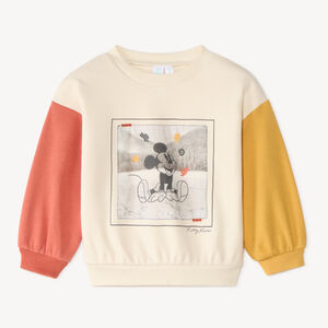 Sweat à capuche oversize garçon bébé colorblock Mickey Disney 