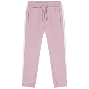 Pantalon de jogging en molleton gratté avec bandes placées pour fille Main Pantalon de jogging en molleton gratté avec bandes placées pour fille