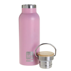 Παγούρι Eco Life Thermos 500Ml Ροζ Μεταλλικο - Bamboo Lid 