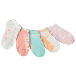 Lot de 5 paires de chaussettes courtes pastel fille 