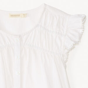 Τουνίκ με κοντά μανίκια από ελαφρύ διαφανές ύφασμα για κορίτσι. 