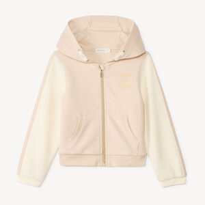 Γιλέτ από scuba με τύπωμα και κουκούλα για κορίτσι 