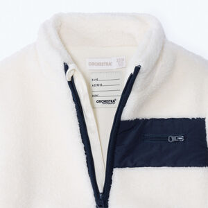 Μπουφάν sherpa εκρού με επένδυση micropolaire για bebe αγόρι 