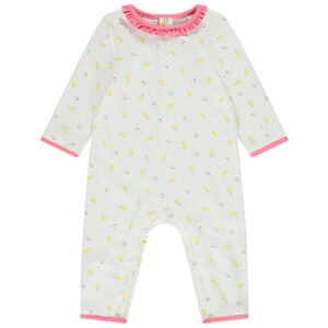 Combinaison longue imprimé poires/cerises pour bébé fille 