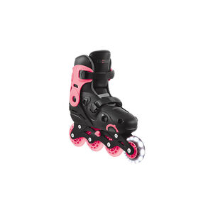Πατίνια Inline με Φως - Χρώμα Black Coral Pink Size: 34-37 