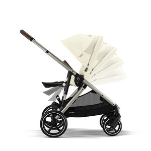 Καρότσι διπλό Gazelle S - Μεταλλικός σκελετός Ταφ / Κάθισμα Seashell Μπεζ 