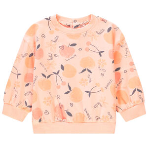 Φούτερ molleton με σχέδιο φρούτα για bebe κορίτσι 