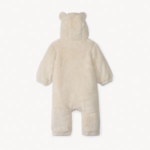 Combinaison pilote en sherpa Ourson pour bébé avec des finitions différentes selon l'âge. 
