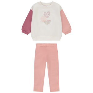 Σετ jogging effet colorblock για bebe κορίτσι 