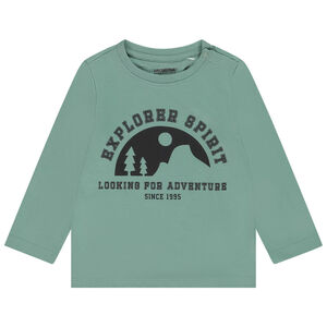 Μακρυμάνικο μπλουζάκι print φαντεζί για bebe αγόρι 